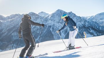 Two skiers