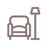 An armchair and a lamp